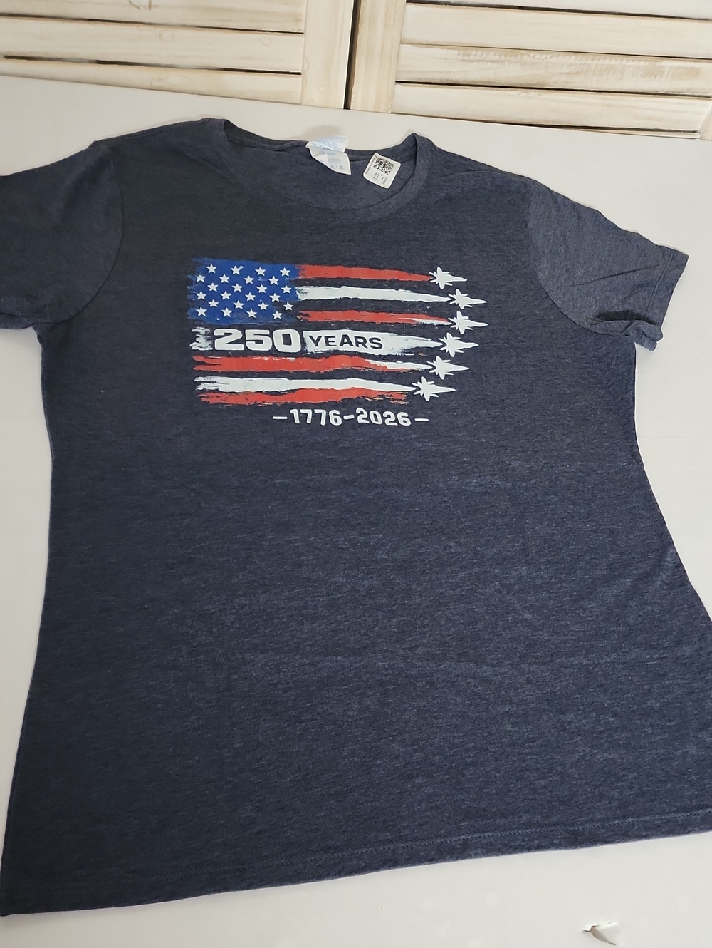 250 Years USA Flag Graphic Mens T-Shirt - Navy